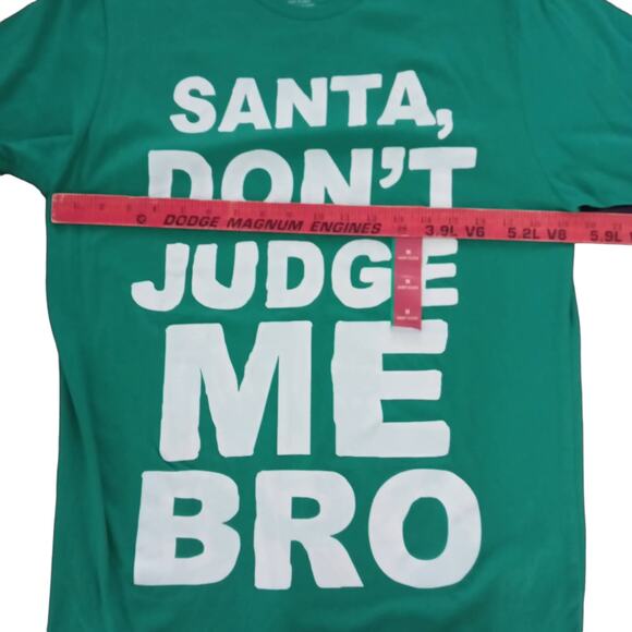 Men Funny 😂🎅🏻Christmas Tee Shirt Santa Don’t Judge Me Bro 🎄 - Picture 13 of 14